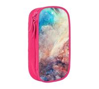 WXWJSHMGC Complex Color Print Large Capacity Double Layer Pencil Case with Zipper - Durable Fabric School Pouch for Pens,- Ideal for Students