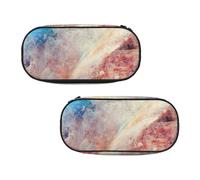 WXWJSHMGC Complex Color Print Pencil Bag Large Pouch Bag with 3 Compartments Pen Case Card Coin Holder for Boys Girls School Stationery