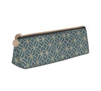 WXWJSHMGC Coral Coloured Patterns Print Leather Pencil Case,Fountain Pen Case,Personalised Portable Big Capacity Study Pencil Case for Secondary School Girls Boys