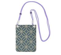 WXWJSHMGC Coral Coloured Patterns Print Mini Crossbody Phone Bag - Ladies Purse for Mobile and Smart Phones
