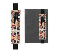 WXWJSHMGC Cute Guinea Pigs Print 2pcs Adjustable Elastic Band Pen Holder Pu Leather Pen Sleeve Pouch for Hardcover Journals, Notebooks for Back to School Gift