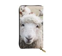 WXWJSHMGC Cute Sheep Lamb Print Fashion Long Wallet Shopping Clutch Purse Pu Leather Handbags for Ladies,Men's Wallets