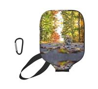 WXWJSHMGC Cute Squirrel Print Pickleball Paddle Cover with Rope & Zipper, 29.5x22cm Neoprene Scratch-Proof & Machine Washable Racket Protective Bag