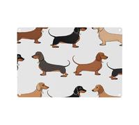 WXWJSHMGC Dachshund Weiner Pet Dogs Print Metal Tin Signs Funny Metal Signs,Poster Plaque Sign Wall Hanging Decorations 12x8inch