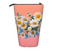 WXWJSHMGC Daisy Border Print Pencil Telescopic Case Versatile Storage Bag,Office, and Adult Storage Box Gifts