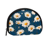 WXWJSHMGC Daisy Pattern Print Coin Purse Mini Wallet for Women Girls Personality Small Coin Pouch Shell Storage Bag Clutch Wallets, One Size, Casual