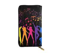 WXWJSHMGC Dance with Music Print Fashion Long Wallet Shopping Clutch Purse Pu Leather Handbags for Ladies,Men's Wallets