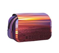 WXWJSHMGC Dusk Print Pen Case Bag - Portable Double Layer Storage Pencil Bag for Child, Girls, Boys and Adults