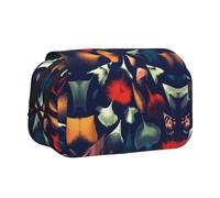 WXWJSHMGC Feather Print Pen Case Bag - Portable Double Layer Storage Pencil Bag for Child, Girls, Boys and Adults