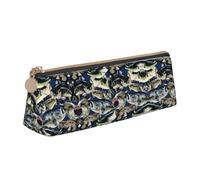 WXWJSHMGC Fish Pattern Print Leather Pencil Case,Fountain Pen Case,Personalised Portable Big Capacity Study Pencil Case for Secondary School Girls Boys