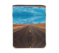 WXWJSHMGC Freeway Highway Road in The Desert Print Book Cover with Zipper,Waterproof Book Sleeve Pouch with Front Pocket, Book Protector for Paperbacks,Multifunctional Storage Bag for Hardcovers