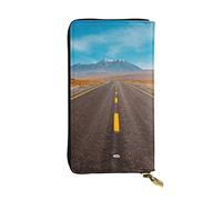 WXWJSHMGC Freeway Highway Road in The Desert Print Fashion Long Wallet Shopping Clutch Purse Pu Leather Handbags for Ladies,Men's Wallets