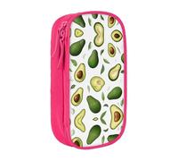 WXWJSHMGC Funny Cartoon Avocados Print Large Capacity Double Layer Pencil Case with Zipper â€“ Durable Fabric School Pouch for Pens,â€“ Ideal for Students