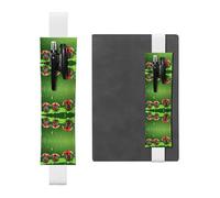 WXWJSHMGC Funny Ladybug Print 2pcs Adjustable Elastic Band Pen Holder Pu Leather Pen Sleeve Pouch for Hardcover Journals, Notebooks for Back to School Gift