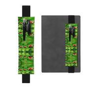 WXWJSHMGC Funny Ladybug Print 2pcs Adjustable Elastic Band Pen Holder Pu Leather Pen Sleeve Pouch for Hardcover Journals, Notebooks for Back to School Gift