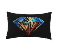 WXWJSHMGC Galaxy Diamond Print Cushion Cover Linen Fabric For Couch Bed Sofa Car Waist Throw Pillow Cover 12 X 20 Inch Pillow Case 30 X 50 Cm