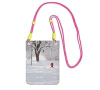 WXWJSHMGC Glitter Abstract Diamond Crystal Pattern Print Mini Crossbody Phone Bag - Ladies Purse for Mobile and Smart Phones