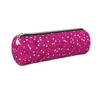 WXWJSHMGC Glitter Pattern Print Leather Pencil Case Zipper Pen Makeup Cosmetic Holder Pouch Stationery Bag for School, Work, Office