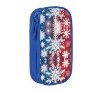 WXWJSHMGC Glitter Sequin Spot Print Large Capacity Double Layer Pencil Case with Zipper â€“ Durable Fabric School Pouch for Pens,â€“ Ideal for Students