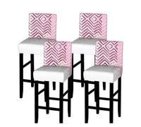 WXWJSHMGC Glittery Pretty Pattern Print Bar Stool Covers Stretch Counter Height Chairs Covers Bar Stool Slipcovers Dining Room Chair Covers