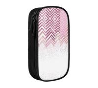 WXWJSHMGC Glittery Pretty Pattern Print Large Capacity Double Layer Pencil Case with Zipper â€“ Durable Fabric School Pouch for Pens,â€“ Ideal for Students