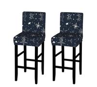 WXWJSHMGC Glow In The Dark Print Bar Stool Covers Stretch Counter Height Chairs Covers Bar Stool Slipcovers Dining Room Chair Covers