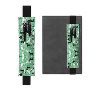 WXWJSHMGC Goat Frolic Print 2pcs Adjustable Elastic Band Pen Holder Pu Leather Pen Sleeve Pouch for Hardcover Journals, Notebooks for Back to School Gift