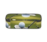 WXWJSHMGC Golf Club Print Pencil Case - Cute Pencil Case with Zip Closure Large Pencil Box for Student