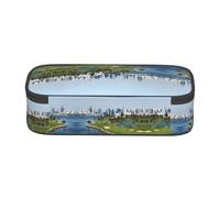 WXWJSHMGC Golf Yacht Club Print Pencil Case - Cute Pencil Case with Zip Closure Large Pencil Box for Student