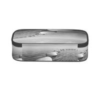 WXWJSHMGC Grey Zen Stones Picture Print Pencil Case - Cute Pencil Case with Zip Closure Large Pencil Box for Student