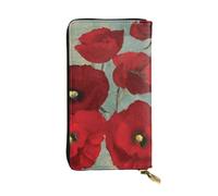 WXWJSHMGC Hand Painted Flower Print Fashion Long Wallet Shopping Clutch Purse Pu Leather Handbags for Ladies,Men's Wallets
