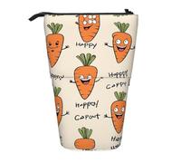 WXWJSHMGC Happy Carrot Print Pencil Telescopic Case Versatile Storage Bag,Office, and Adult Storage Box Gifts