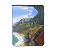 WXWJSHMGC Hawaii Seashore Print Book Cover with Zipper,Waterproof Book Sleeve Pouch with Front Pocket, Book Protector for Paperbacks,Multifunctional Storage Bag for Hardcovers