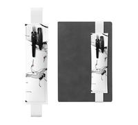 WXWJSHMGC Japanese Crane Print 2pcs Adjustable Elastic Band Pen Holder Pu Leather Pen Sleeve Pouch for Hardcover Journals, Notebooks for Back to School Gift
