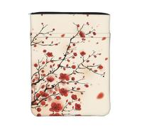 WXWJSHMGC Japanese Spring Plum Floral Print Book Cover with Zipper,Waterproof Book Sleeve Pouch with Front Pocket, Book Protector for Paperbacks,Multifunctional Storage Bag for Hardcovers