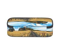 WXWJSHMGC Jeju Island Korea Print Pencil Case - Cute Pencil Case with Zip Closure Large Pencil Box for Student