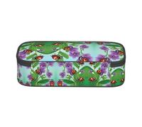 WXWJSHMGC Ladybug Print Pencil Case - Cute Pencil Case with Zip Closure Large Pencil Box for Student