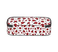 WXWJSHMGC Ladybug Print Pencil Case - Cute Pencil Case with Zip Closure Large Pencil Box for Student