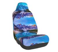 WXWJSHMGC Lake Mountain Landscape Print Universal Auto Car Front Seat Covers Bucket Seats Auto Interior Accessories Protector Fit For Most Car(1pcs)