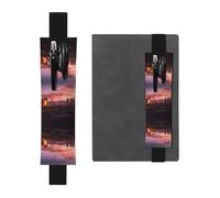 WXWJSHMGC Las Vegas Sunset Print 2pcs Adjustable Elastic Band Pen Holder Pu Leather Pen Sleeve Pouch for Hardcover Journals, Notebooks for Back to School Gift
