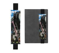 WXWJSHMGC Locomotive Print 2pcs Adjustable Elastic Band Pen Holder Pu Leather Pen Sleeve Pouch for Hardcover Journals, Notebooks for Back to School Gift