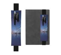 WXWJSHMGC Looking Up Alone Print 2pcs Adjustable Elastic Band Pen Holder Pu Leather Pen Sleeve Pouch for Hardcover Journals, Notebooks for Back to School Gift