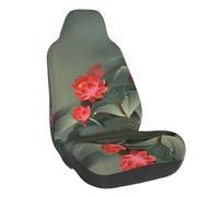 WXWJSHMGC Lotus Flower And Dragonfly Print Universal Auto Car Front Seat Covers Bucket Seats Auto Interior Accessories Protector Fit For Most Car(1pcs)