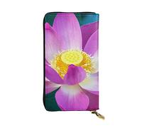 WXWJSHMGC Lotus Flower Print Fashion Long Wallet Shopping Clutch Purse Pu Leather Handbags for Ladies,Men's Wallets