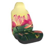 WXWJSHMGC Lotus Flowers Print Universal Auto Car Front Seat Covers Bucket Seats Auto Interior Accessories Protector Fit For Most Car(1pcs)