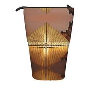 WXWJSHMGC Louvre Museum in Paris Print Pencil Telescopic Case Versatile Storage Bag,Office, and Adult Storage Box Gifts