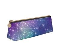 WXWJSHMGC Magic Space Print Leather Pencil Case,Fountain Pen Case,Personalised Portable Big Capacity Study Pencil Case for Secondary School Girls Boys