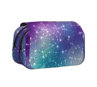 WXWJSHMGC Magic Space Print Pen Case Bag - Portable Double Layer Storage Pencil Bag for Child, Girls, Boys and Adults