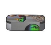 WXWJSHMGC Mallard Duck Print Pencil Case - Cute Pencil Case with Zip Closure Large Pencil Box for Student