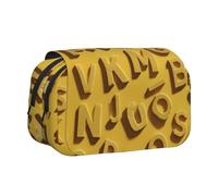 WXWJSHMGC Many Letters Print Pen Case Bag - Portable Double Layer Storage Pencil Bag for Child, Girls, Boys and Adults